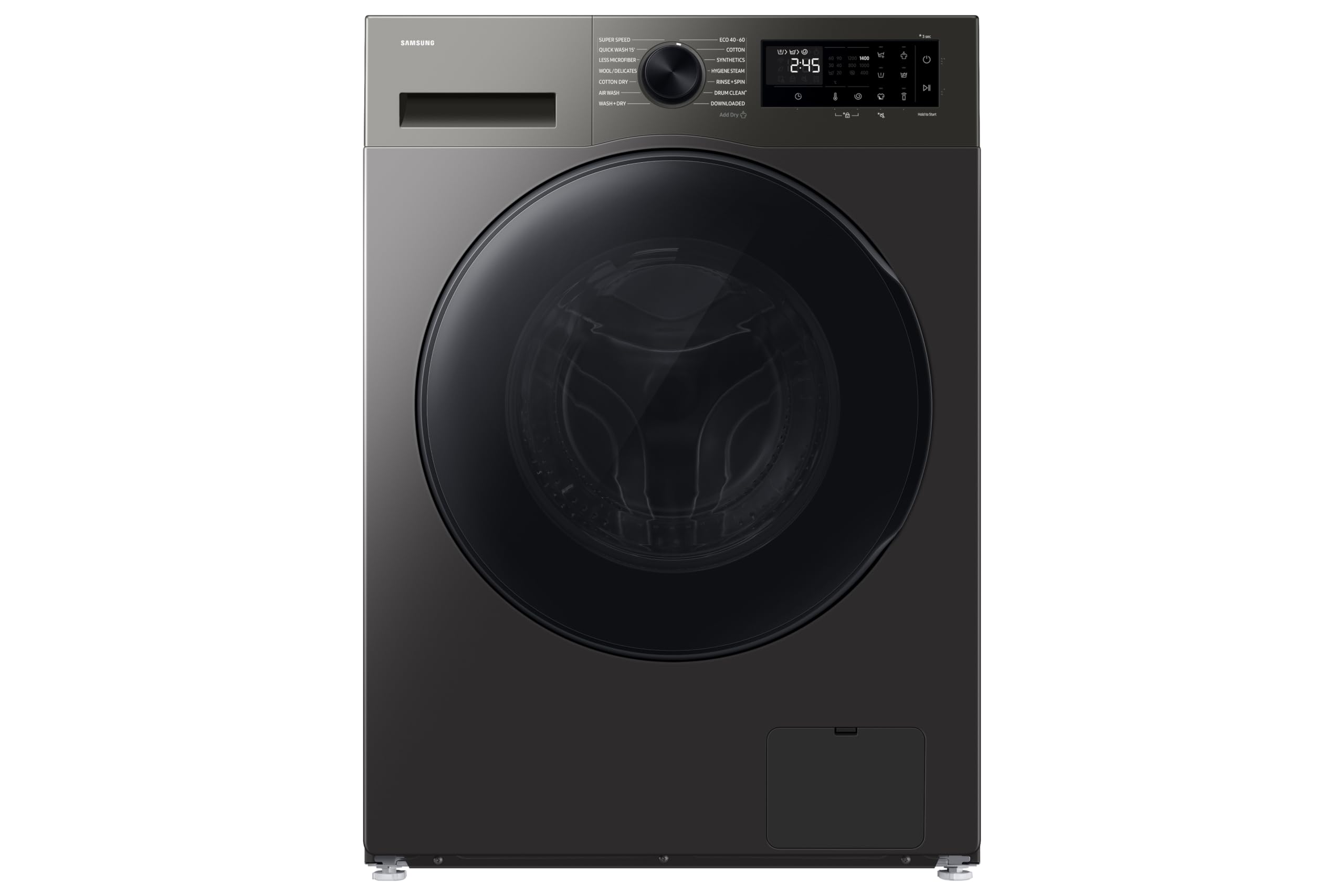 Samsung Series 5 AI Energy WD90HG5U34BXEU 9kg / 6kg Smart Washer Dryer, Inox
