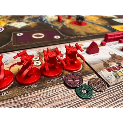 Stonemaier Games: Metal Coins (Scythe and Expeditions) | Metal Coins to Enhance Your Gameplay | 80 Coins with Unique Colors and Sides for Each Denomination - Values Include 1, 3, 5,10, and 20
