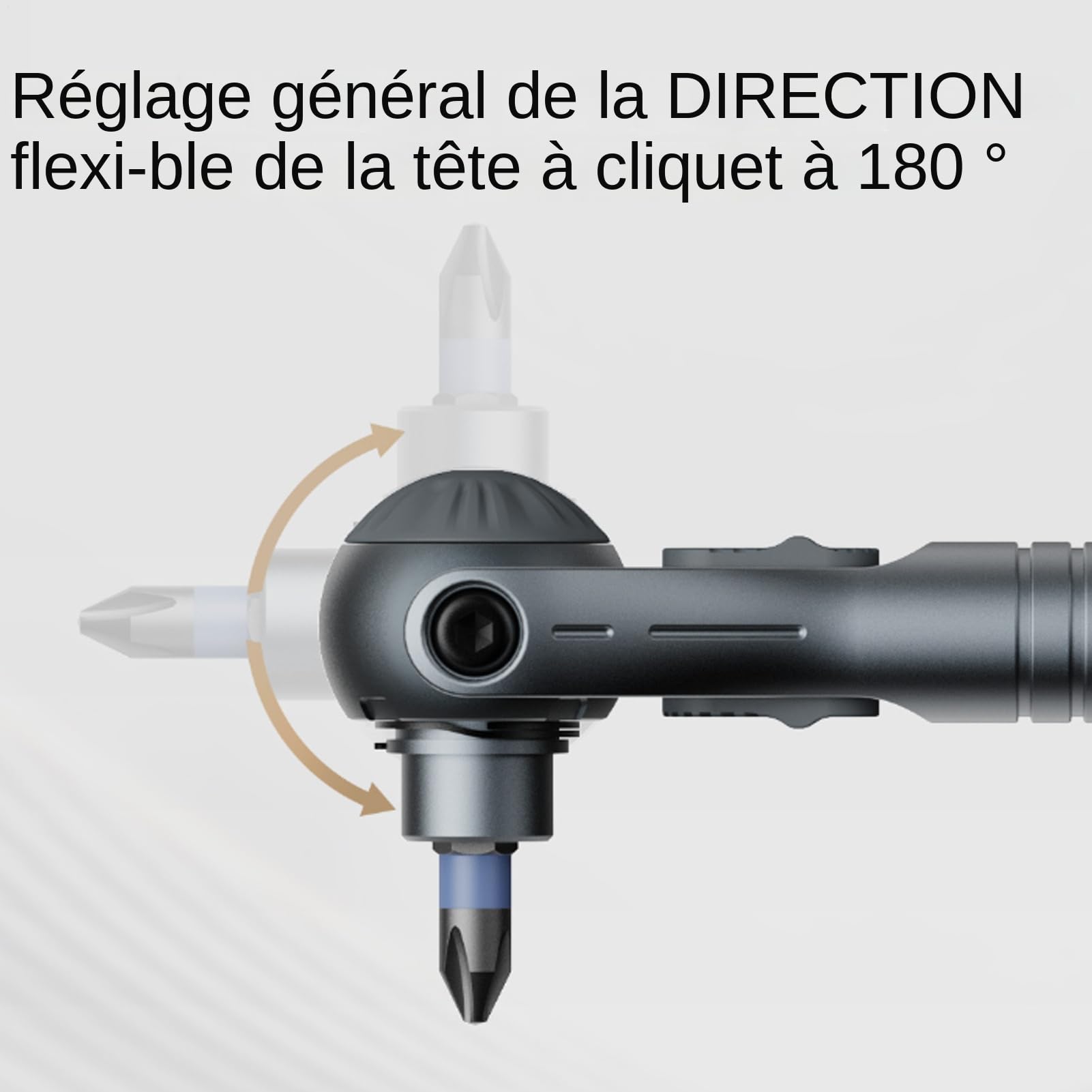 Trinquete mecánico | Llave de trinquete multifuncional con destornillador | Mango ergonómico antideslizante con rotación de 180 grados para mecánica automotriz y bricolaje doméstico