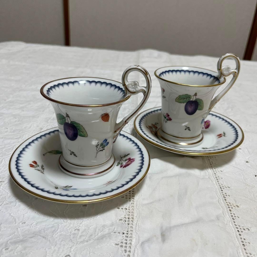 ジノリ イタリアンフルーツチョコレート カップ&amp;ソーサー 2客