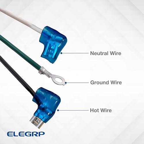 Miniatura 4 de ELEGRP L15515 - Enchufe de cable de alimentación LCDI de 18 AWG para aire acondicionado, certificado UL E250451, reemplazo del interruptor de