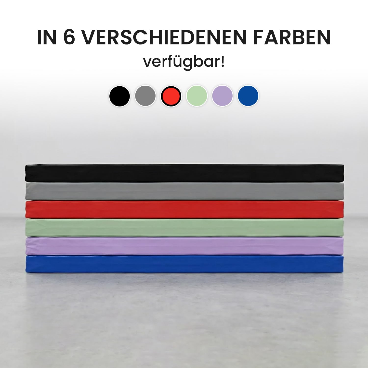 Jeflex - Weichbodenmatte & Turnmatte 150 x 100 x 8 cm MADE IN GERMANY/Gymnastikmatte tragbar/platzsparende Fitnessmatte & Spielmatte für Kinderzimmer