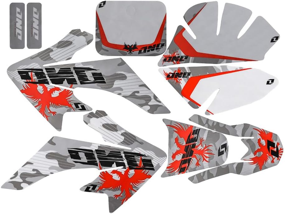 9pcs Decal Graphics Kit Dirt Pit Bike Plastic Fender Fairing Stickers for CRF50 XR50 SSR SDG 50cc 70cc 90cc 110cc 125cc