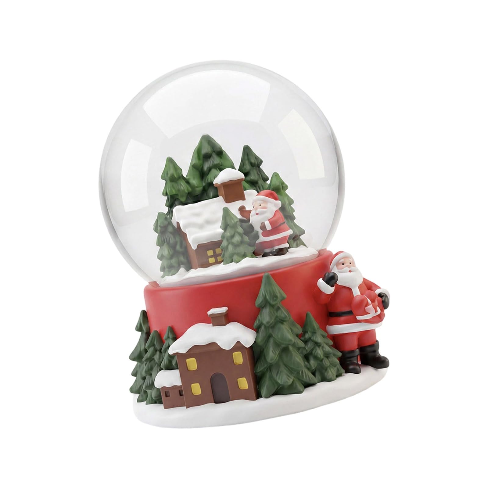 Elnwnnkc A Christmas Snow Ball Decoration Resin Crystal Ball Ornament For Desktop Mantels Bookshelf Holiday Party Decoration Led Christmas Drift