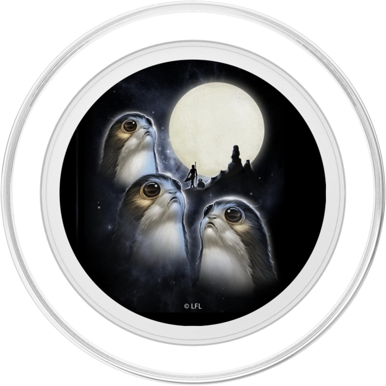 Star Wars The Last Jedi Porgs Moonlight Portrait PopSockets MagSafe PopGrip for iPhone