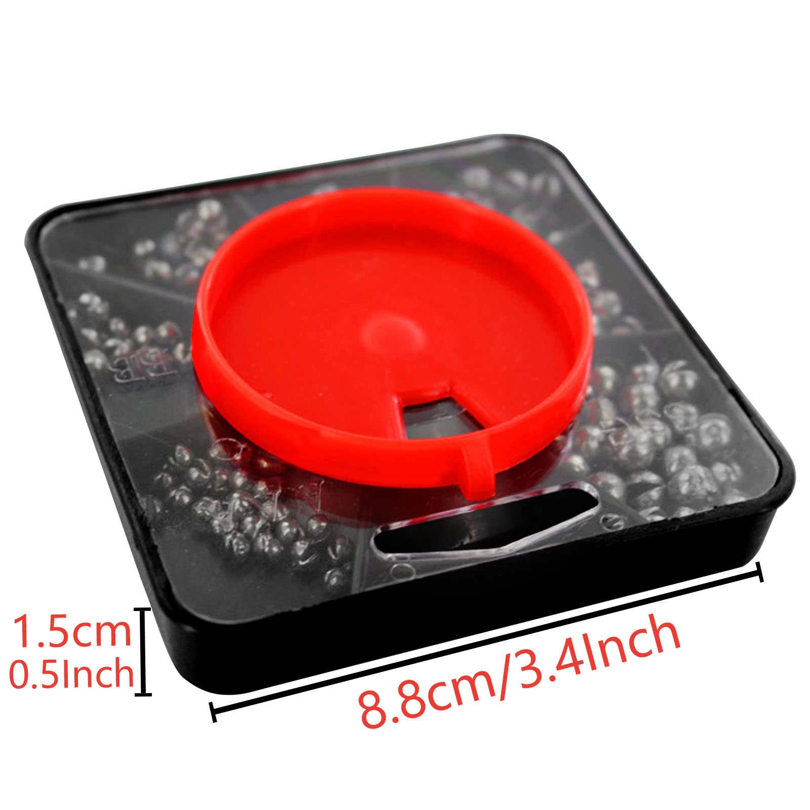Galerie SV 160 Piezas Plomada Pesca, Plomada De Pescacon Caja de Almacenamiento, Plomo De Pesca para Pescar con Peso de Balsa(0,4g/0,5g/0,6g/0,8g/1g/1,2g/1,5 g)