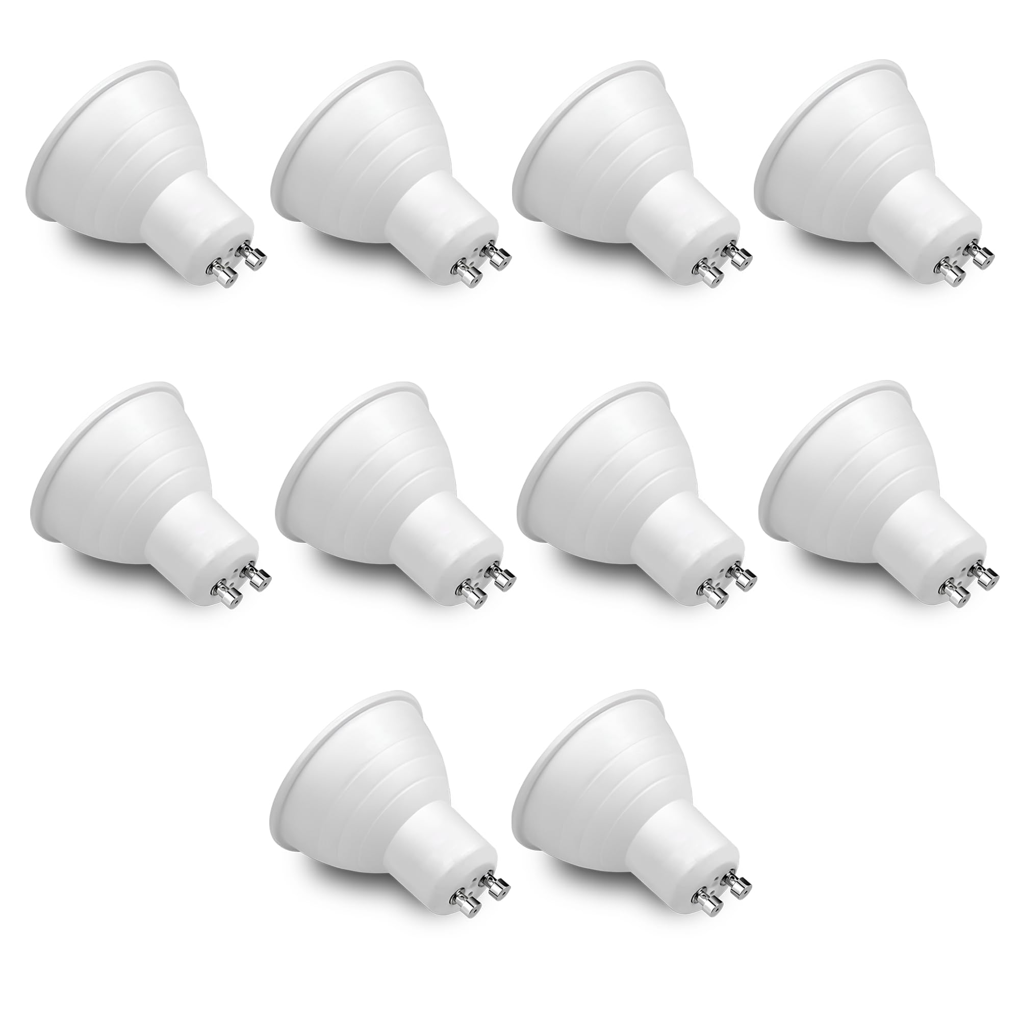 DC VOLTAGE GU10 LED Spotlight Bulbs 5W, Warm White, 3000K, No Flickering, Energy Saving Led Bulbs, GU10 Halogen Spot Light Bulbs, Non Dimmable, 10 Pack