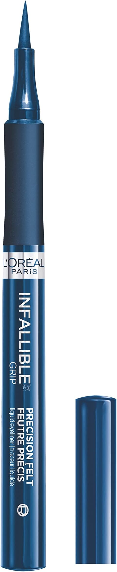 L'Oreal Paris L’Oreal Paris Makeup Infallible Grip Precision Felt Eyeliner, Smudge Resistant, Long Lasting Waterproof Eyeliner, Blue, Blue, 0.03 fl oz