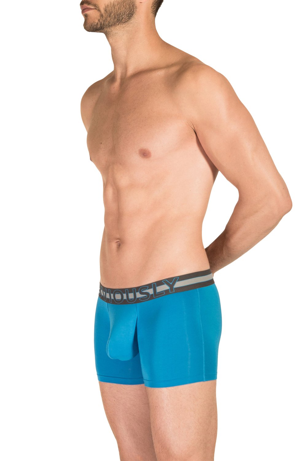 Obviously Men's Bondi Everyman Anatomax Boxer Brief 3 Inch Leg Underwear (S/30-32)