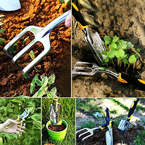 Image of BOSCO Greenkeeper Gardening Tool Kit - 5 Pcs Garden Tools Set with Hand Trowel, Hand Fork, Pruner Shears & Protective Gloves - Durable Gardening Tools for Home Garden