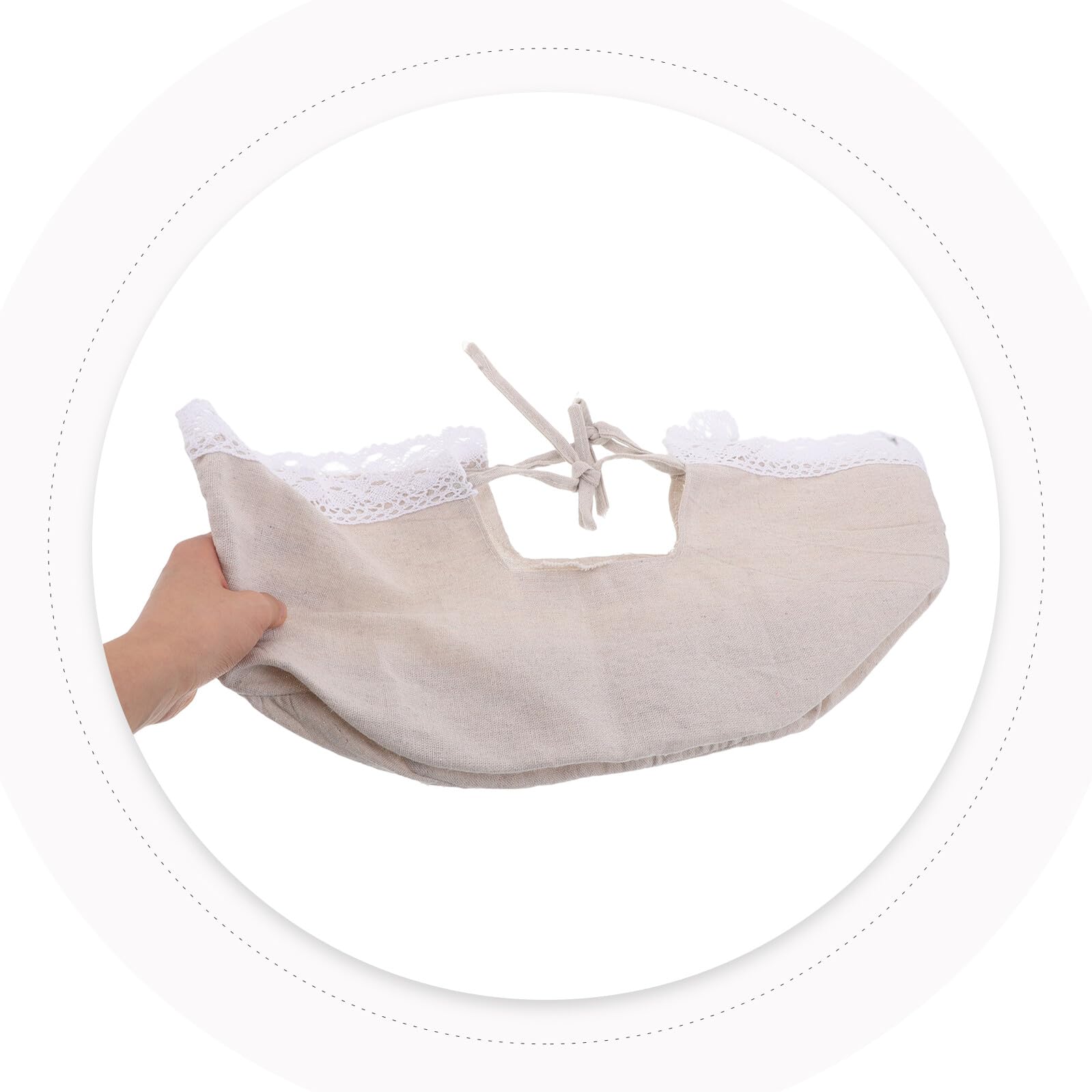 UKCOCO Doublure De Rechange en Tissu Naturel pour Panier en Osier 16.14X9.45X7.48 Pouces Housse DéCorative Respirante pour Panier Et Rangement Style ChampêTre