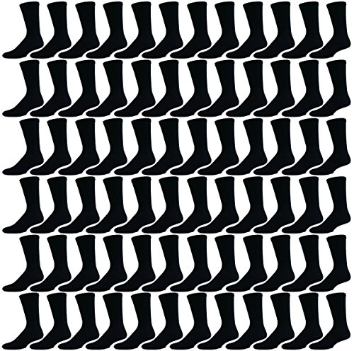 Image of Winterlace 72 Pairs Crew Socks 80% Cotton Men Women Unisex Casual Moisture Wicking Bulk Sports Athletic