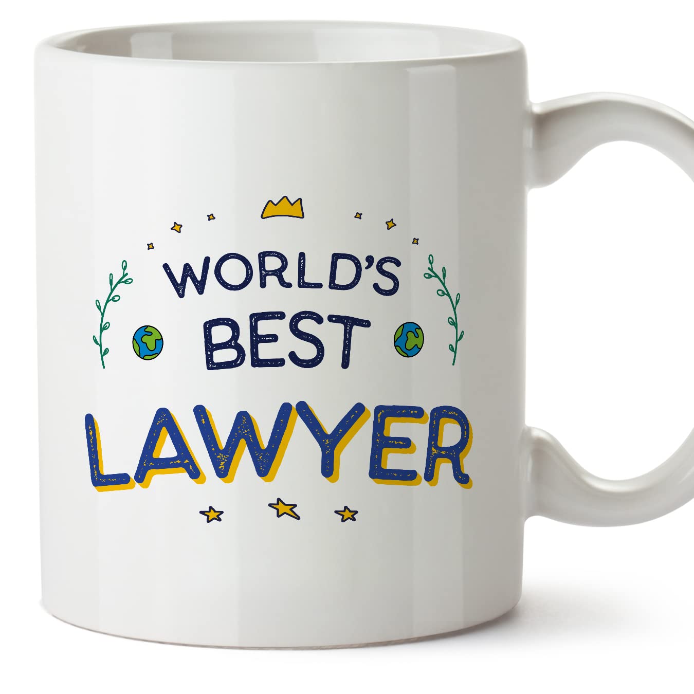 MUGFFINS Lawyer Mug - in English - World's Best - Funny Gift for Colleagues - Ceramic 11oz Mug — image 1