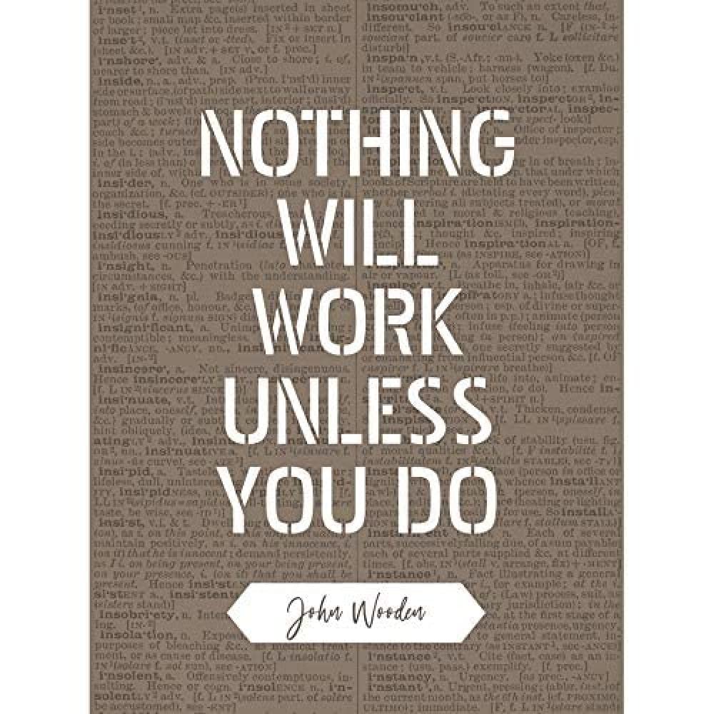 Artery8 Quote John Wooden Nothing Work Unless You Do Basketball Coach Unframed Art Print Poster Wall Decor 12x16 inch