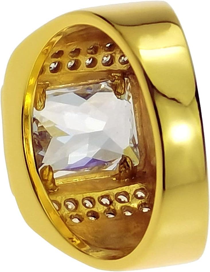 Wayne-Size 8-15 Jewelry Man's AAA Sapphire 18K Gold Filled Ring R199
