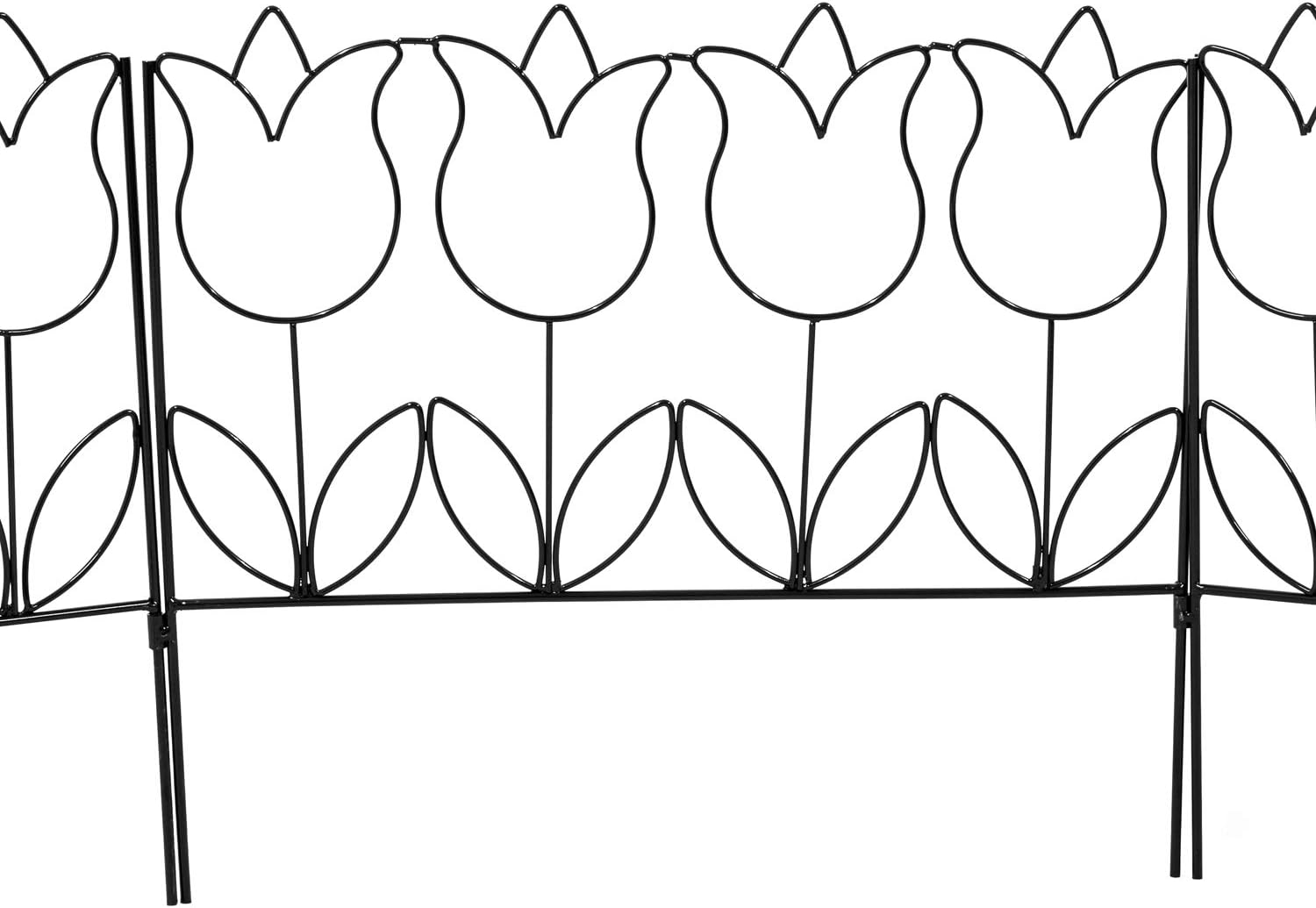 Woodside Decorative Tulip Style Garden Border Lawn Edging Steel Fence