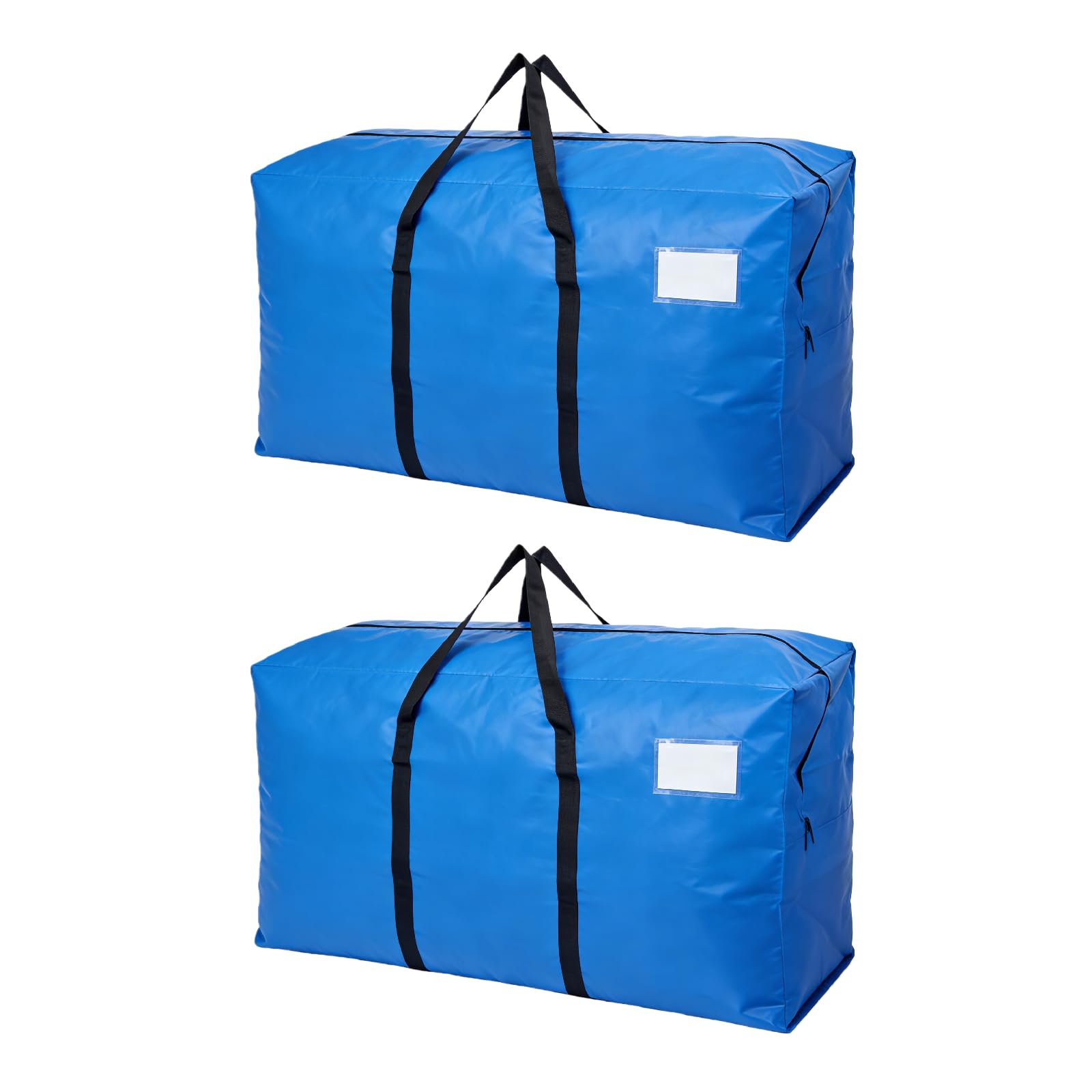 2 Pack Heavy Duty Moving Bags with Backpack Straps & Handles, Large Storage Bags with Zipper for Clothes, College Moving Supplies and Dorm Essentials(125L, Blue)