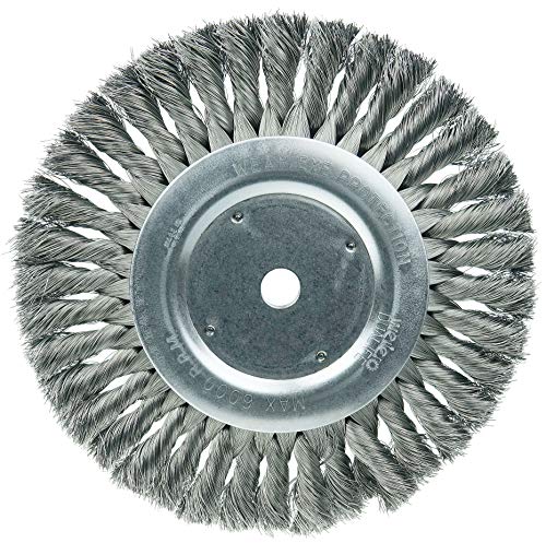Weiler 08135 8" Standard Twist Knot Wire Wheel , .014" Steel Fill, 5/8" Arbor Hole, Made In The Usa #TOP4