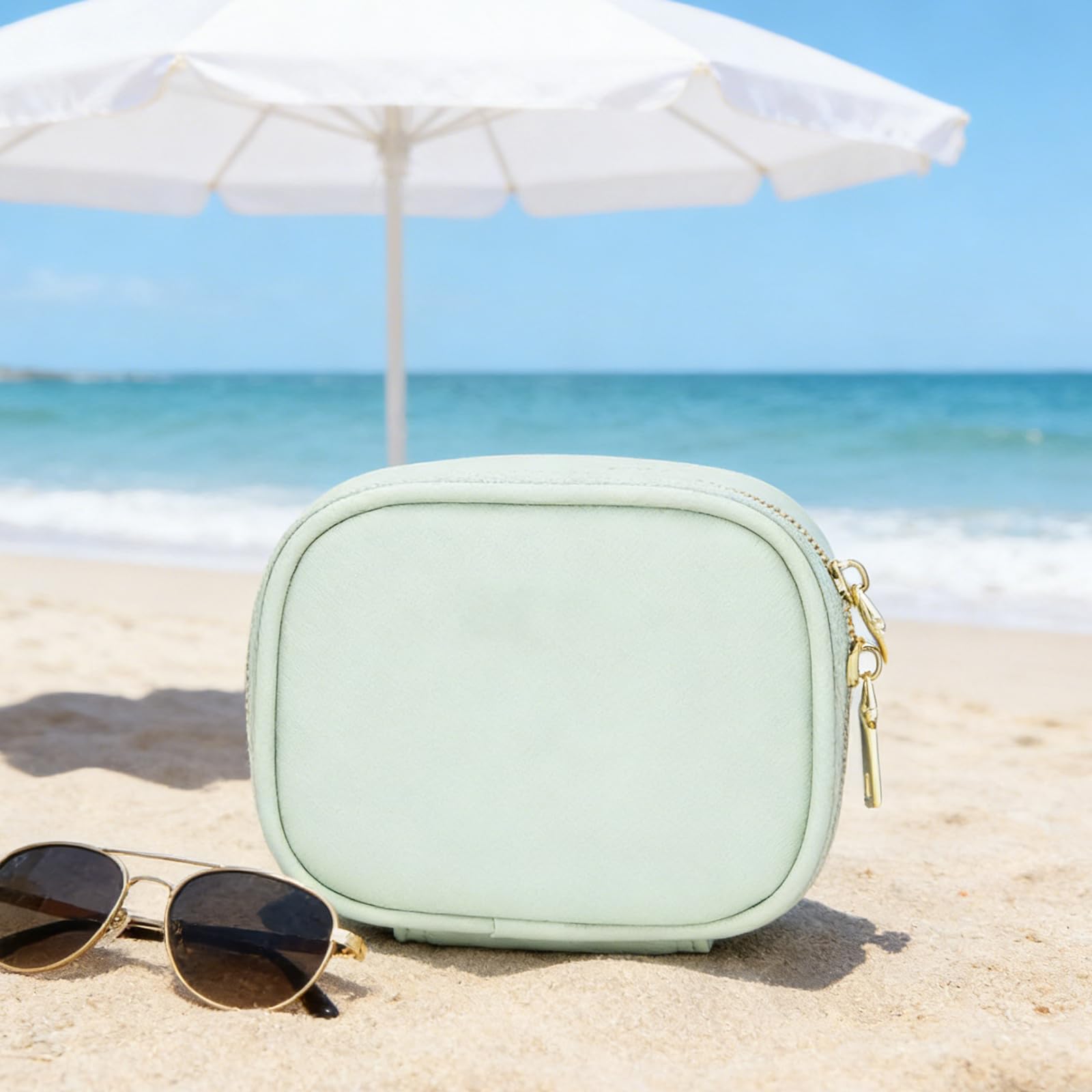 Borsa per trucco con specchio LED Borsa per organizer cosmetici portatile Custodia per trucco impermeabile borsa da toilette Donna cosmetico