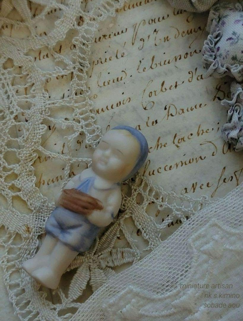 ビスクドールフランスアンティーク蚤の市 ヴィンテージ4.5㌢