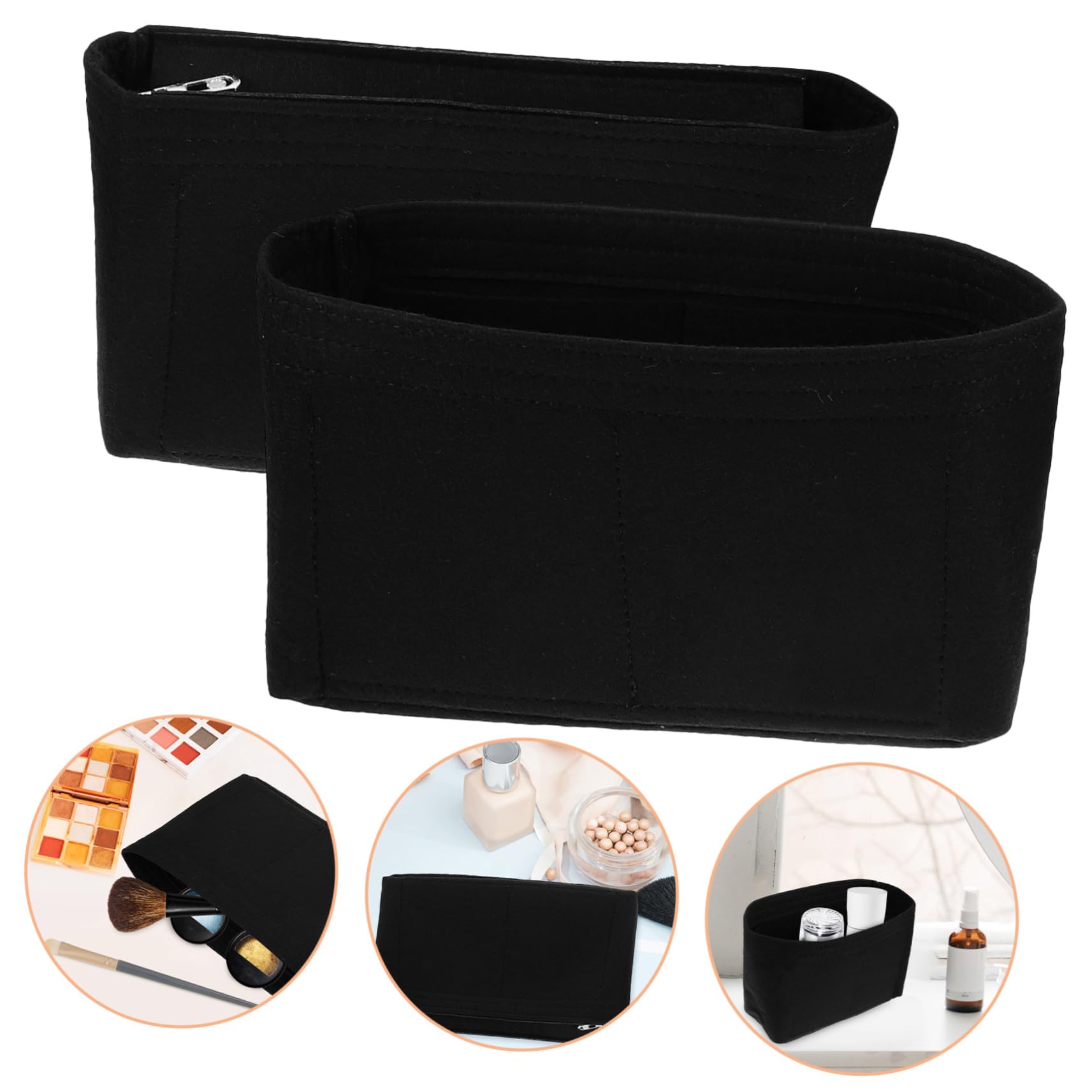 BESPORTBLE 3sets Small Handbags Organizer Felt Bag Organizer Insert Tote Bag Insert for Purse 2pcs*3