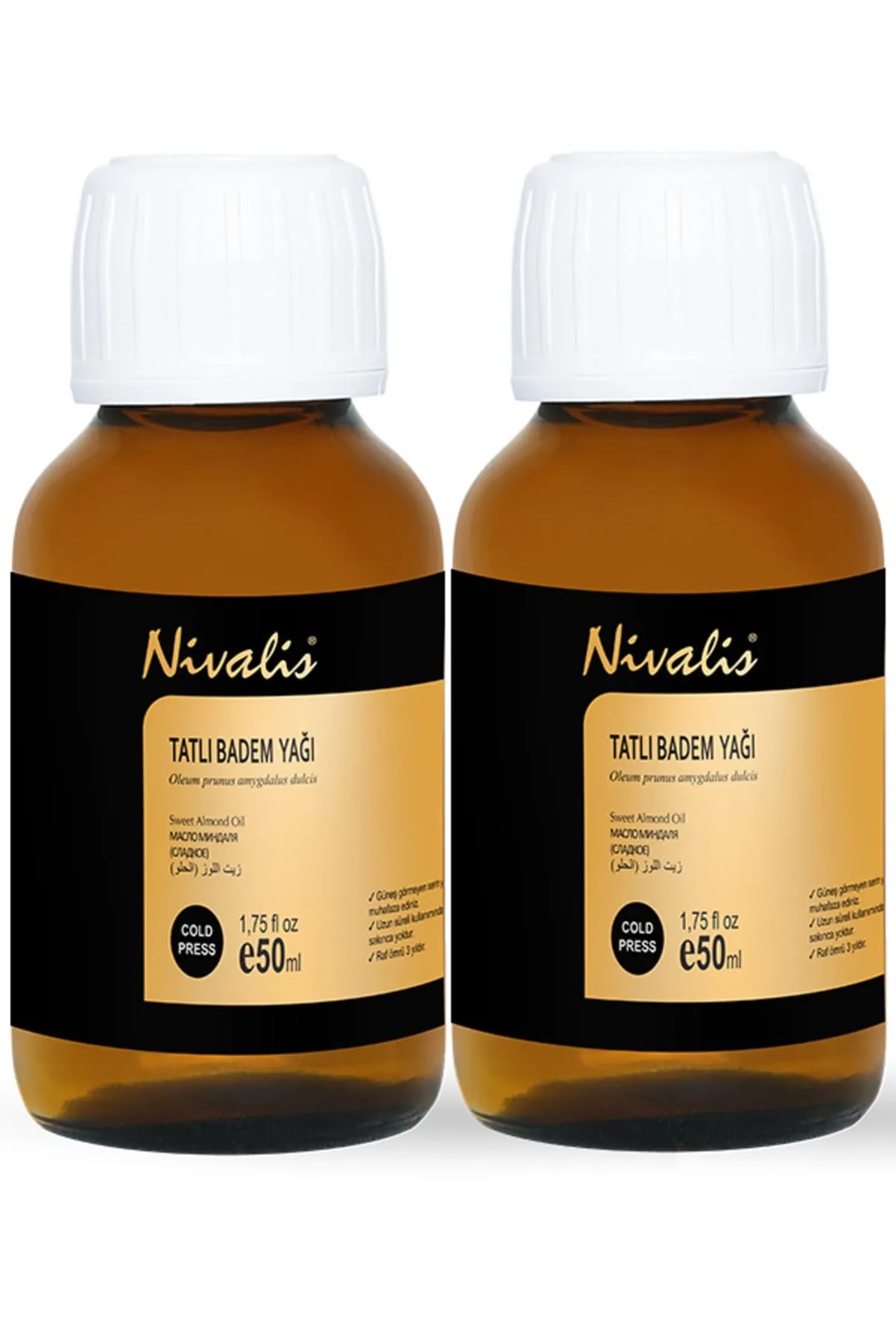 Awe Laboratories 2'li Nivalis Tatlı Badem Yağı, 2 * 50ml