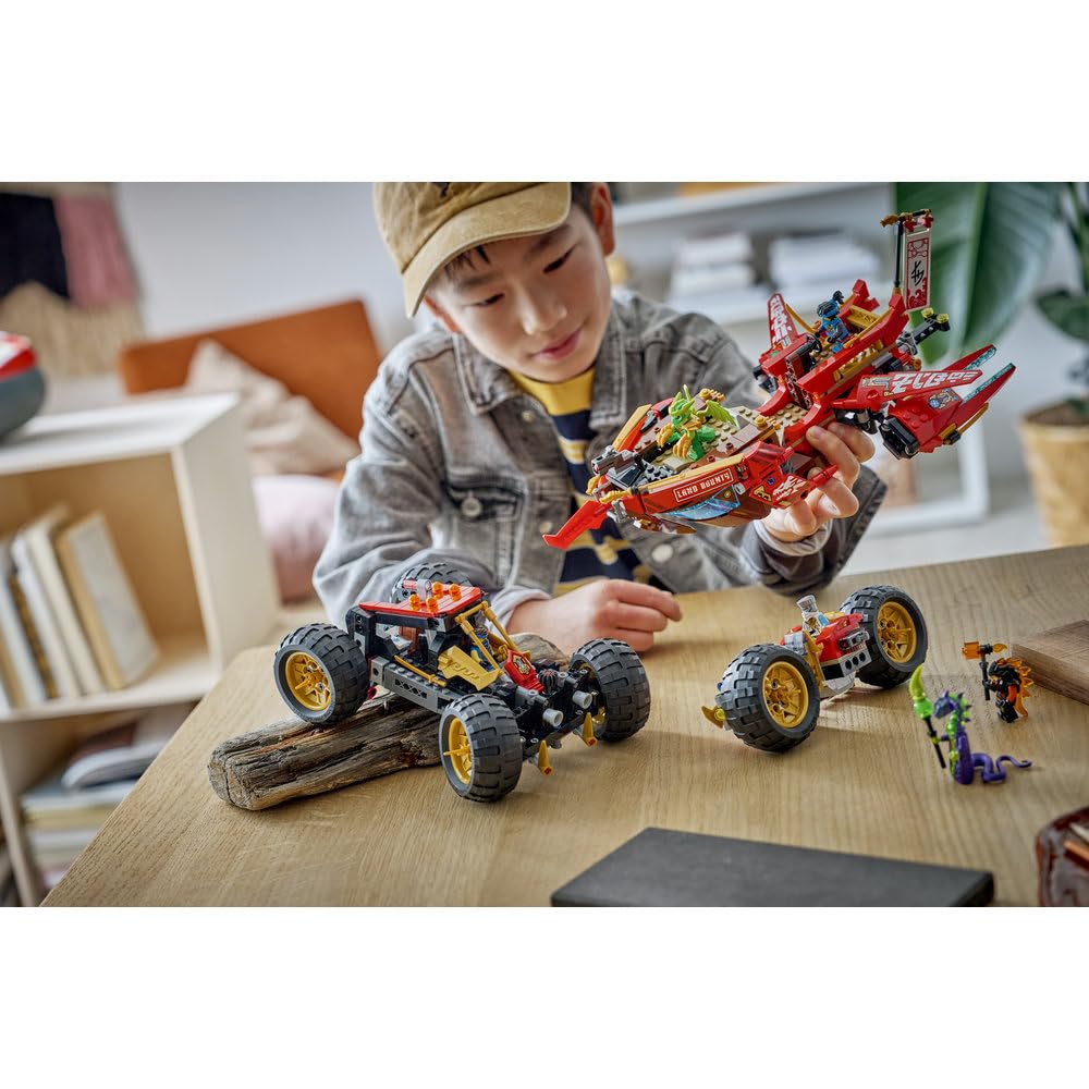 LEGO NINJAGO Perła Lądu 71869 | statek ninja, zestaw klocków, prezent dla chłopca i dziewczynki 9+, przygoda ninja, 1214 elementów