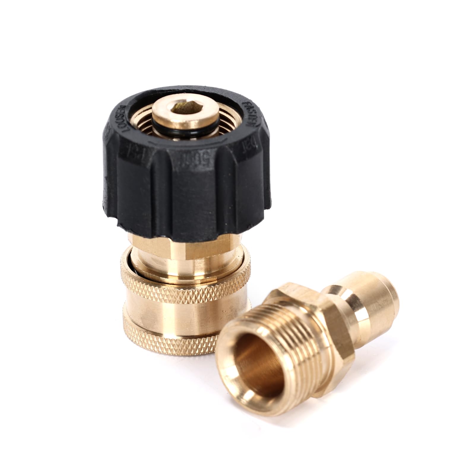 Ruimou 2PCS High Pressure Washer Adapter Set (M22-14mm Inner Diameter to 3/8 Female Head+M22-14mm Inner Diameter to 3/8 Male Head) for Connecting Universal Guns, Hoses, and Pumps, 5000PSI