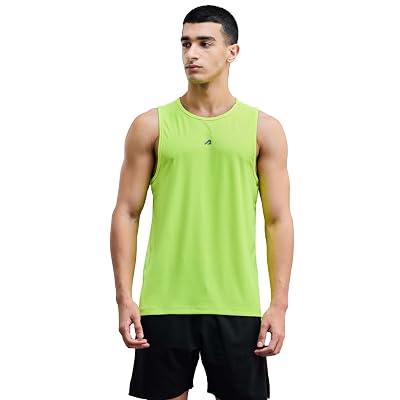 Boldfit Men's Polyester Regular Fit Vest (Bftbm1002Svestgreenxl_Flurogreen XL)