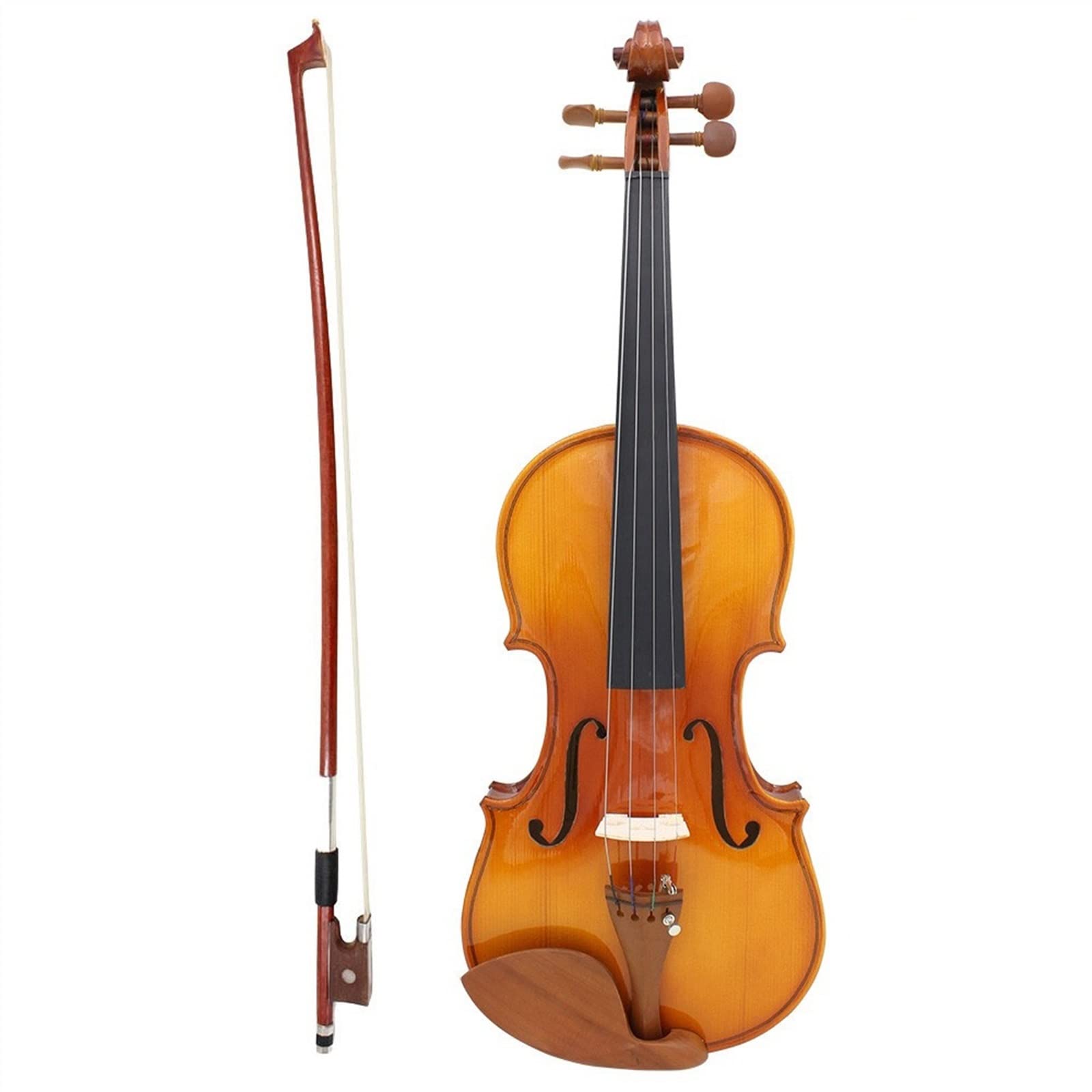Massivholz-Student-Violine Massivholz-Akustik-Violine Flamed Maple Back Free Brasilholz-Bogen Und Koffer Erwachsene Violine (Color : 1/2)