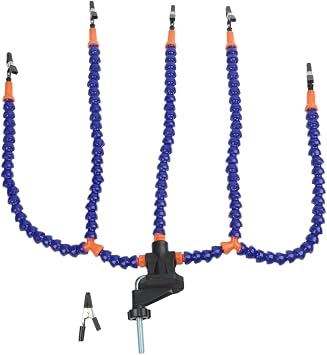 Third Hand Soldering Tool With Bendable Arms Secure Silicone Grip Clips Anti-Slip Base For Precise Soldering PCB Assembly Repair Crafting Jewelry
