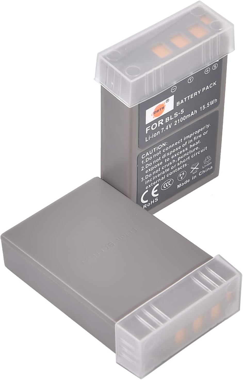 DSTE 2pcs BLS-5 Rechargeable Li-ion Battery for Olympus PS-BLS5, OM-D E-M10, PEN E-PL2, E-PL5, E-PL6, E-PM2, Stylus 1 Digital Cameras