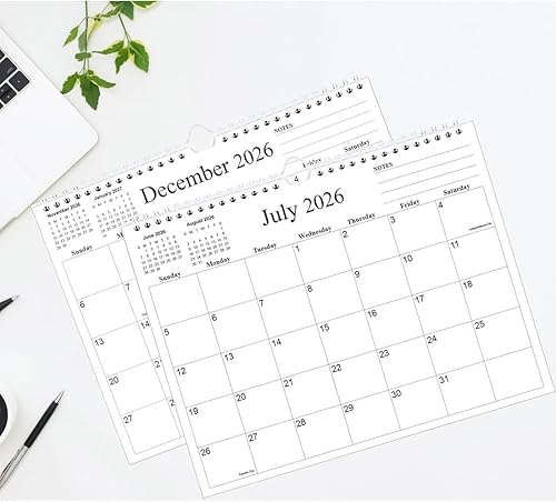 Miniatura 4 de Calendario 2026  Calendario de 18 meses 2026 de enero de 2026 a junio de 2027, calendario de pared 2026 con papel grueso para el hogar, oficina,