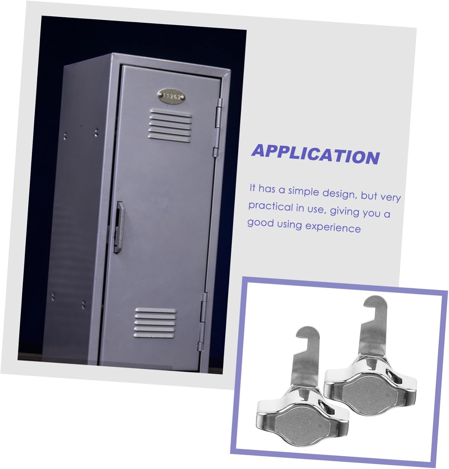 2pcs Metal Cabinet Latch Door Lock Keyless Turnbolt Lock for Employee Student Lockers