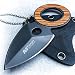 BestSeller989 4" Wood Fixed Blade Necklace Knife Spear Finger Hole Neck Tactical Combat New