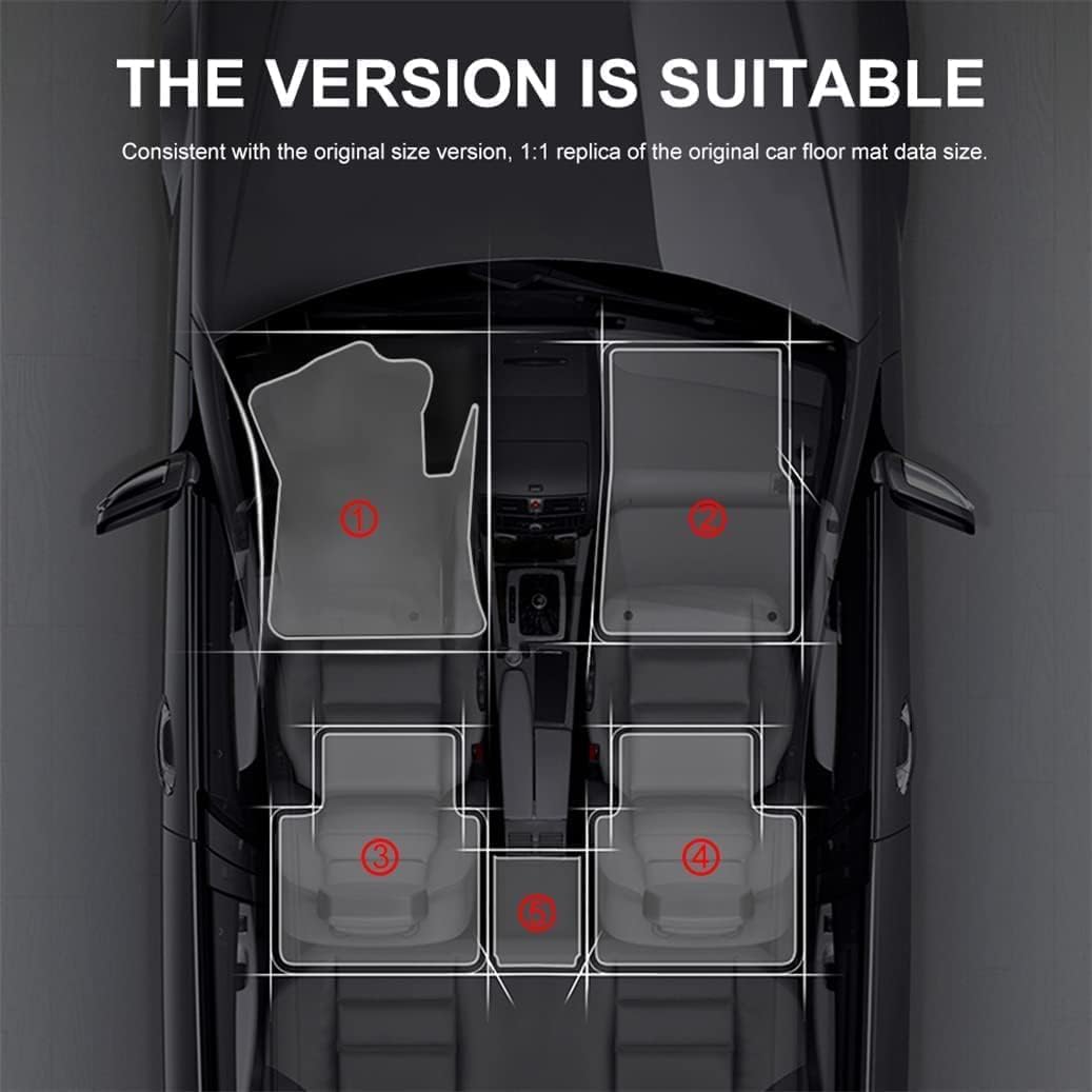 Pelle Auto Tappetini Abitacolo per Ford Puma St-Line 2020 2021 2022 2023 2024 2025 (LHD), Tutto Il Tempo Tappetino Impermeabile Antiscivolo Tappeto Protezione Accessori,E-Black+Red