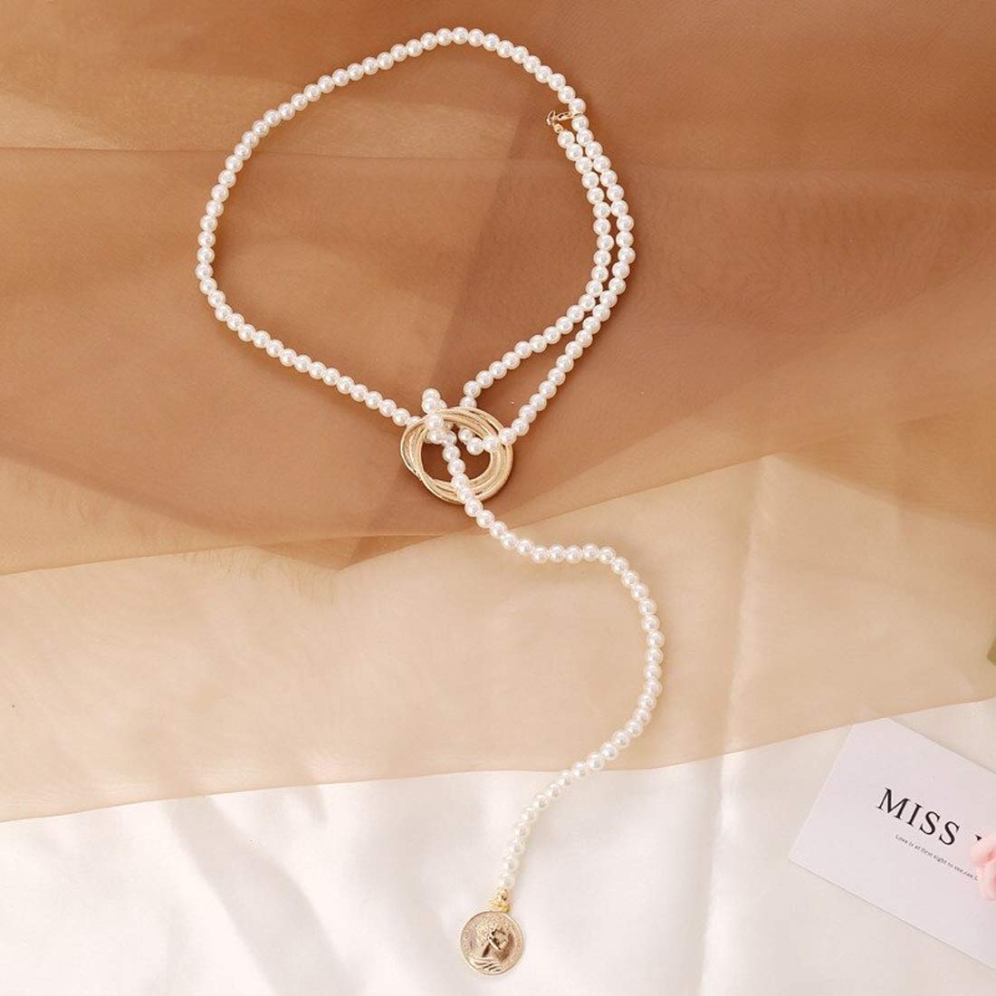 Layered Necklace with Plated Jewellery