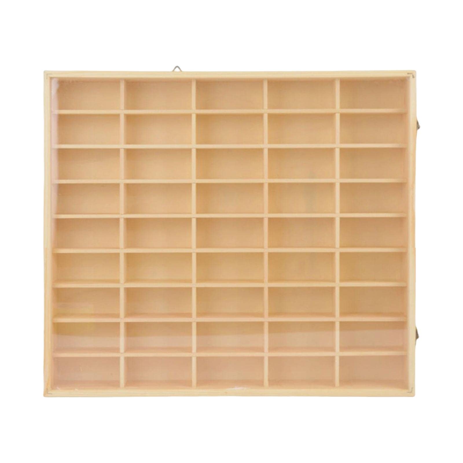 Merishopp Action Figures Display Showcase Storage Wood for Diecast Toys 45 grids-image-10