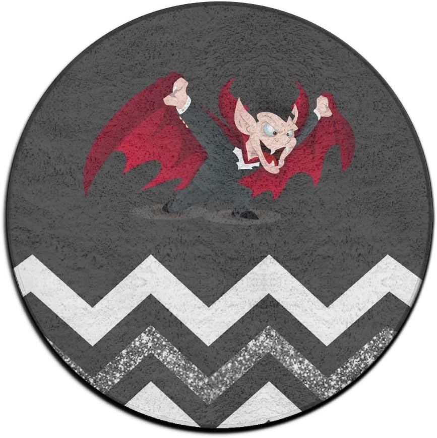 Yo Ou Round Area Rug Vampire Man Comfy Non-Slip Runner Floor Rug Doormat Entry Carpet Indoor Outdoor Mats Rug Pads
