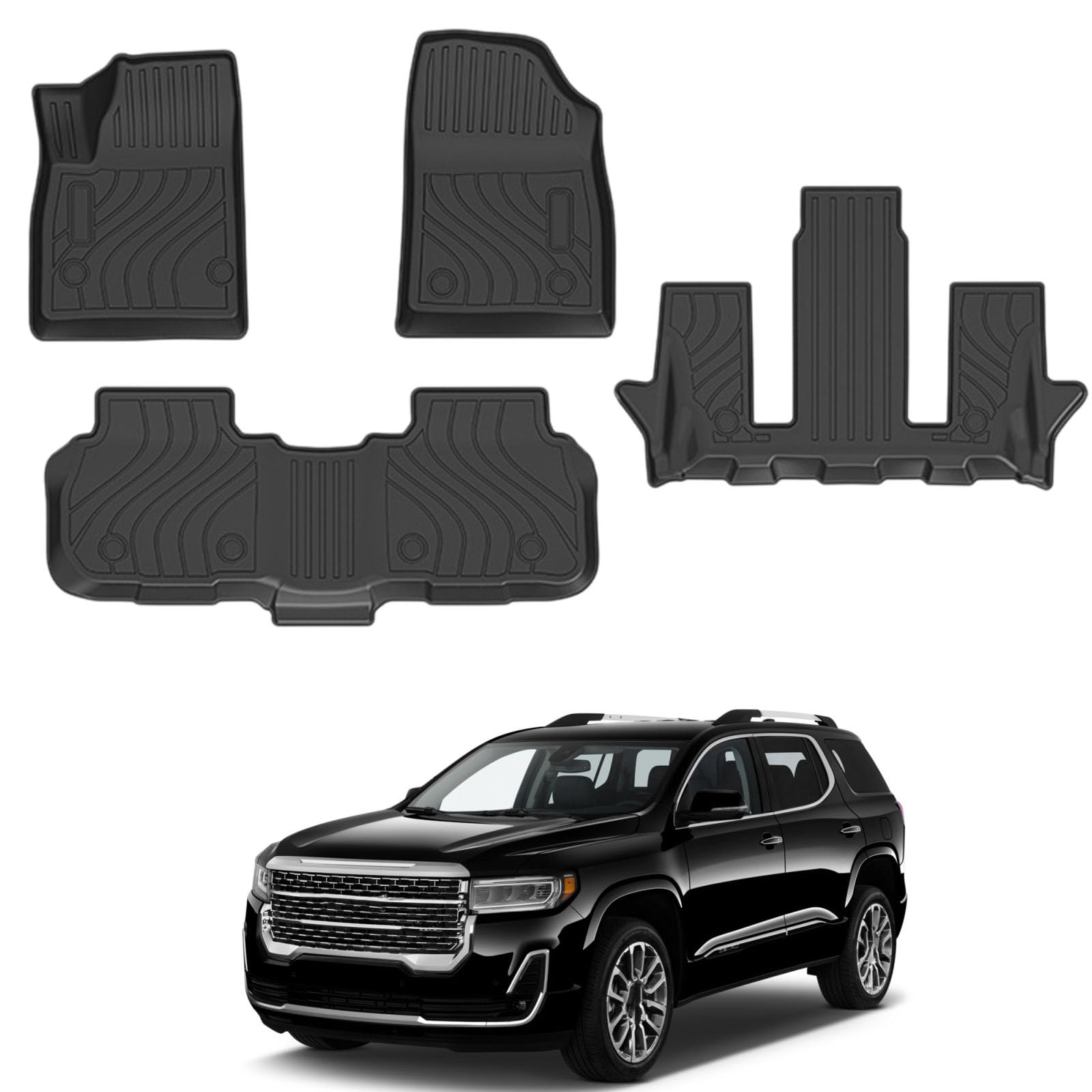 PAPEP Floor Mats for GMC ACADIA 7-seater 2021 RHD