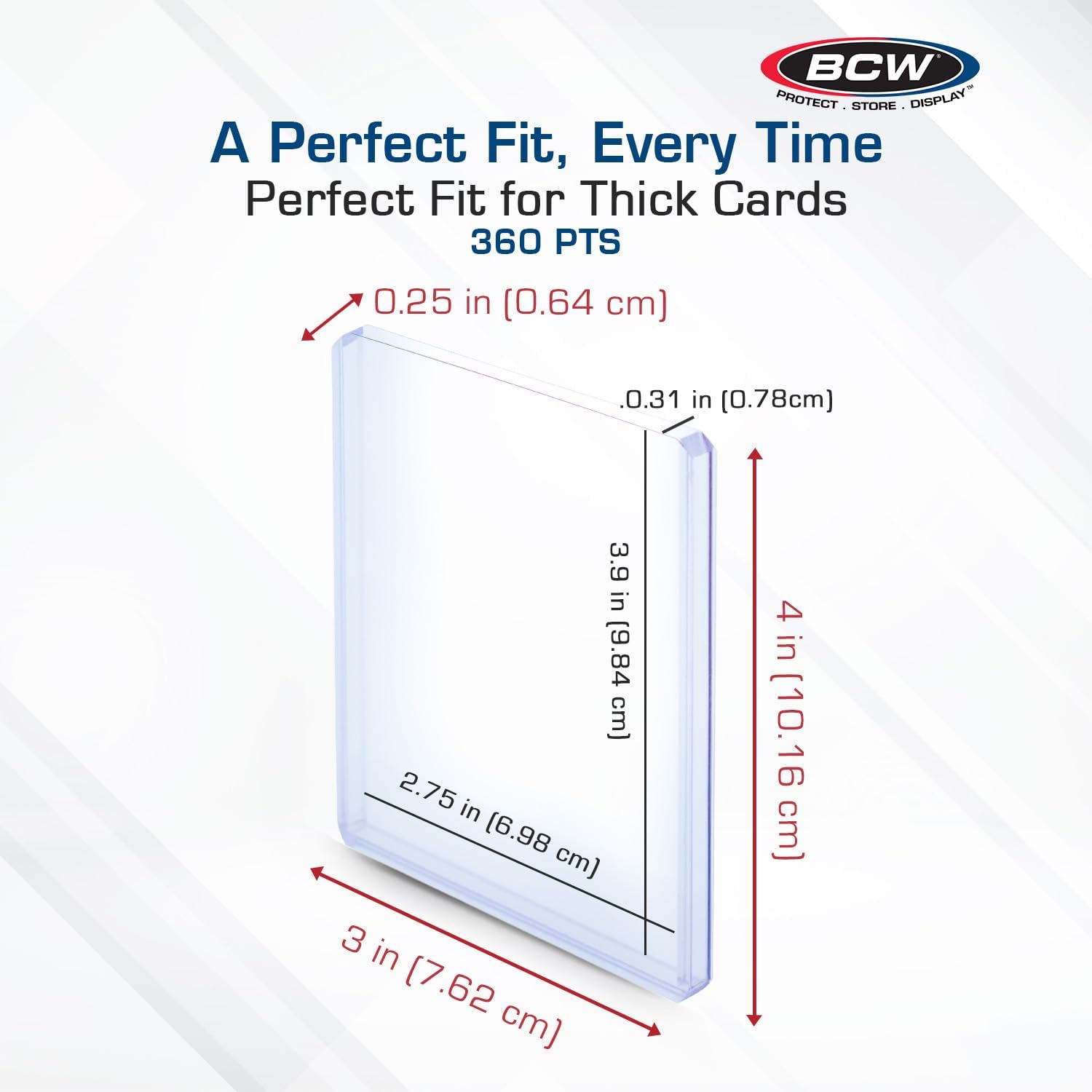 BCW Supplies 240 Pt. Thick Card Topload Holder (10 Count Pack)