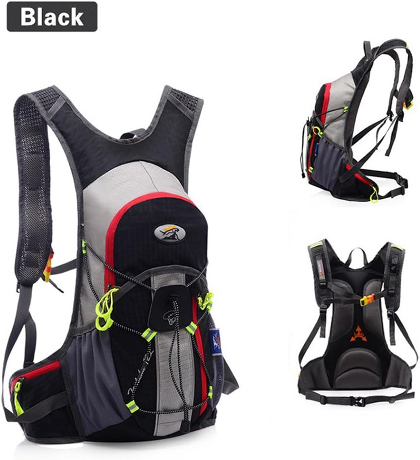 8L + 2L Hydration Bladder Cycling Hydration Back Pack Bag Water Bottle mountain Hiking Bicycle MTB Bike Back Pack Bag Packing Organizers for Bicycle Men Women (Black)
