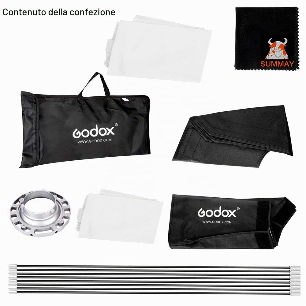 GODOX Softbox 47"120cm Octagon Soft box con Bowens Mount Anello per Portrait Studio Blitz Speedlite Flash