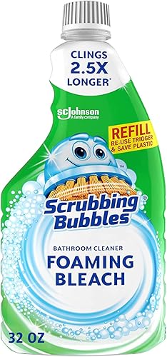 Miniatura 2 de Scrubbing Bubbles Limpiador de baño con blanqueador espumoso, botella de repuesto, 32 oz (paquete de 4) 4