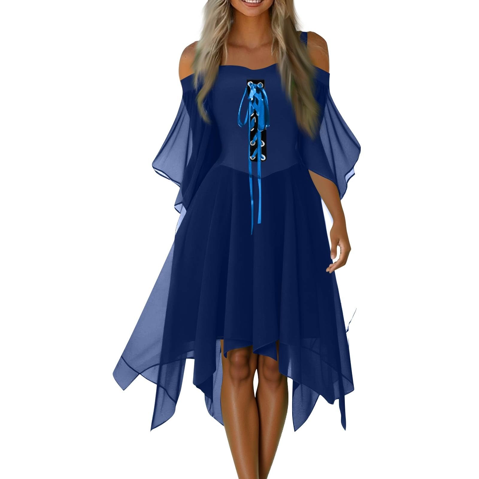 Renaissance Gothic Dress for Women Plus Size Halloween Costume Off Shoulder Lace Butterfly Sleeve Medieval Steampunk Dresses,Plus Size Halloween Costumes Woman Ladies Witch Female Dress,u419k