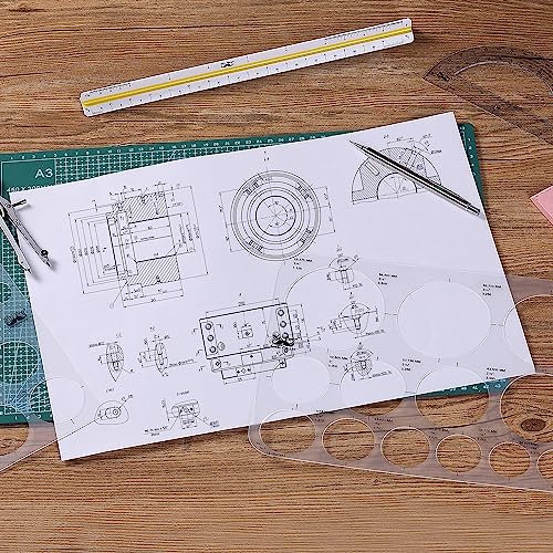 Image of Mr. Pen Circle Templates - Large & Small Sizes, Circle Stencil & Ruler for Drafting & Drawing