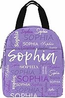 Vista 23 de InterestPrint Bolsa de almuerzo personalizada con nombre, lonchera de mariposa rosa degradada, regalo personalizado para nieta, nieto, sobrino