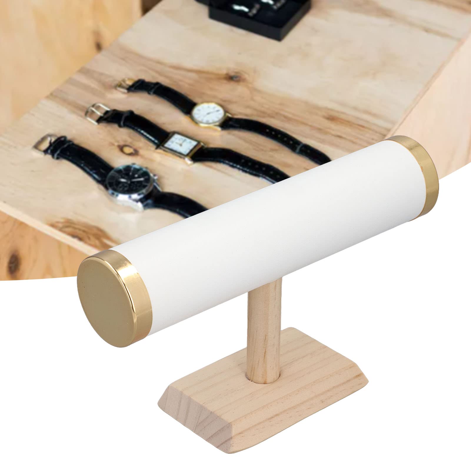 Espositore per Bracciale, 23cm Espositore per Gioielli Porta Bracciali con Barra a T, Supporto per Bracciale e Collana Porta Gioielli da Tavolo Orologi per l'Organizzazione Domestica