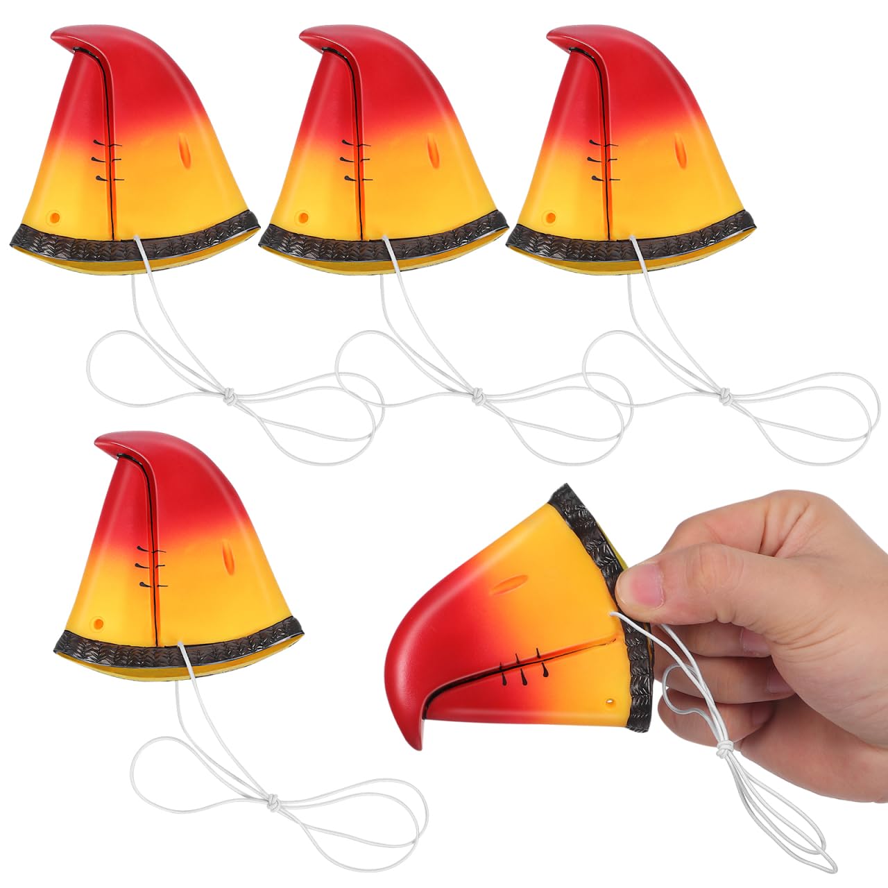 5Pcs Simulation Animal Nose Parrot Nose Dress Up Bird Nose Parrot Costume Mask Bird Beak Animal Cosplay Costume Mask for Halloween Birthday Holiday Party Dress Up Supplies