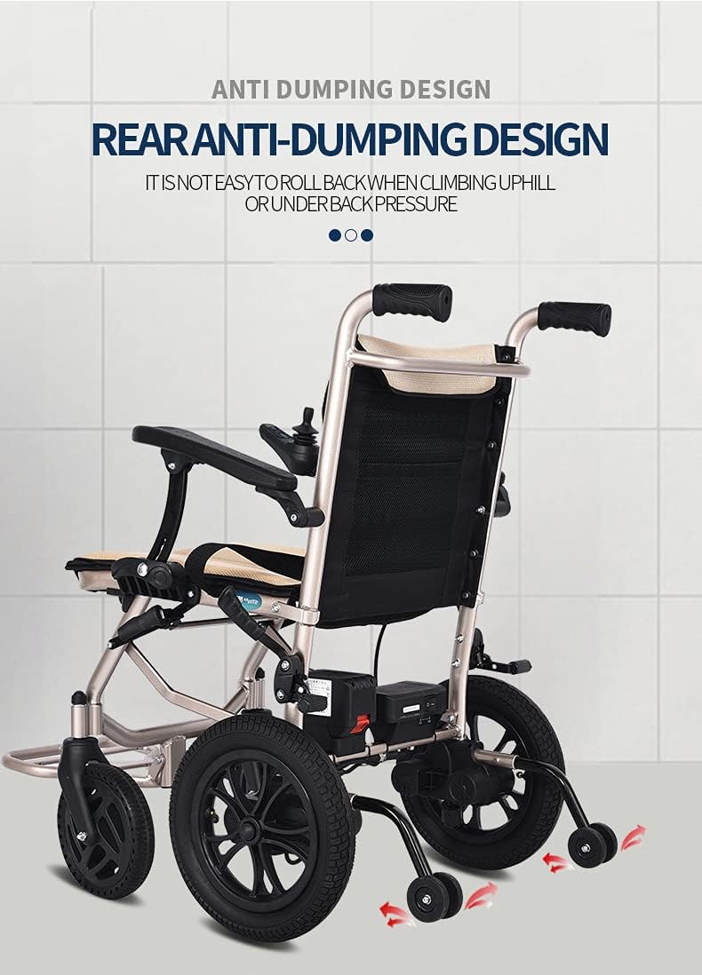 Krisy Portable Lightweight Electric Wheelchair, Foldable Multifunctional Wheelchair, Easy to Carry (only 30 pounds), Durable, Long Cruising Range, can Support 350 pounds : Health & Household